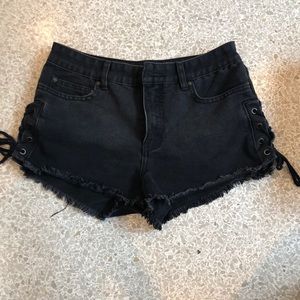 Billabong black jean shorts